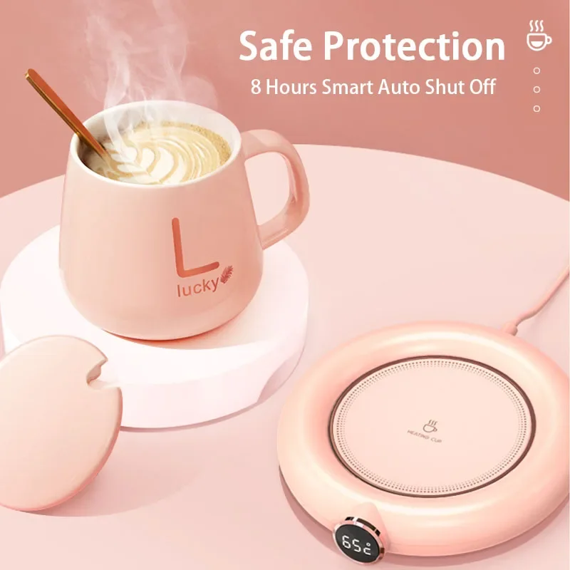 Coffee Mug Warmer Auto Shut Off Electric Beverage Tea Water Milk Warmer  Portable Cup Warmer for Heating Coffee Beverage Milk Tea