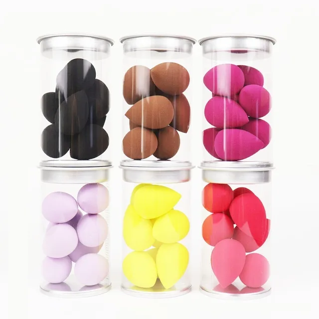 8Pcs Mini Makeup Sponge Face Beauty Cosmetic Powder Puff for Foundation Cream Concealer Make Up Blender Tool with Storage Box
