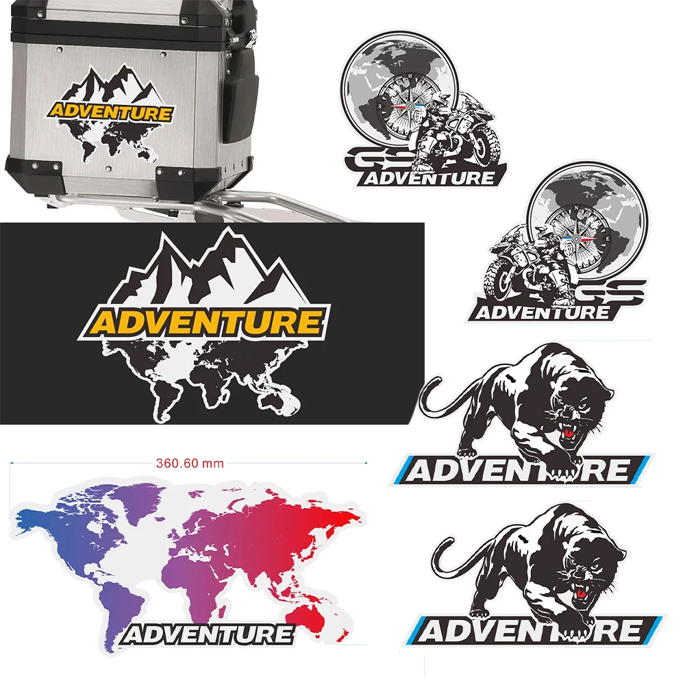 For BMW R1200gs F850gs F800gs R1250gs F750gs R1150gs G310gs R 1200 F800 GS Adventure Panniers Trunk Luggage Aluminium Stickers