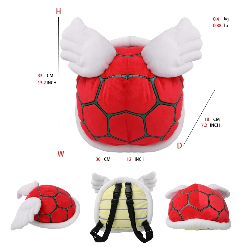 thumbnail image 1 of 9 Styles Super Mario Plush Backpack Koopa Troopa Bowser Lemmy Yoshi Turtle Shell Stuffed Plushie Toys Cartoon Peluche Dolls Bag, 1 of 5