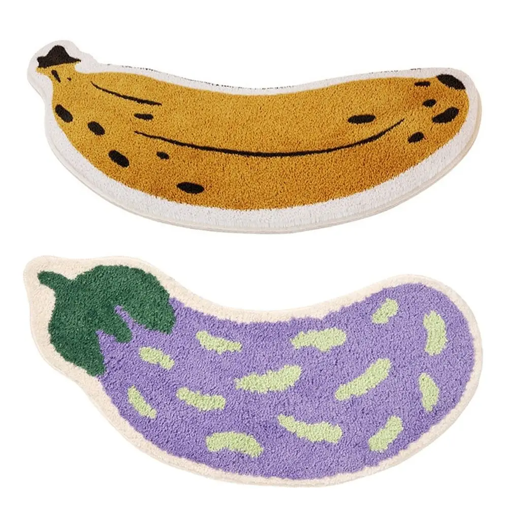 Luxury Soft Fruit Bath Mats Thicken Non-slip Banana Floor Carpets Water Absorption Fruit Doormat Kitchen