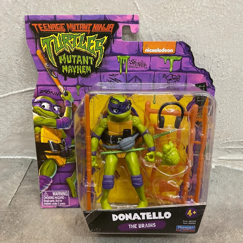 TMNT Ninja Turtles Playmates Mutant Mayhem Anime Figure Michelangelo Raphael Donatello Leonardo Action Figure Toy Kids Gift