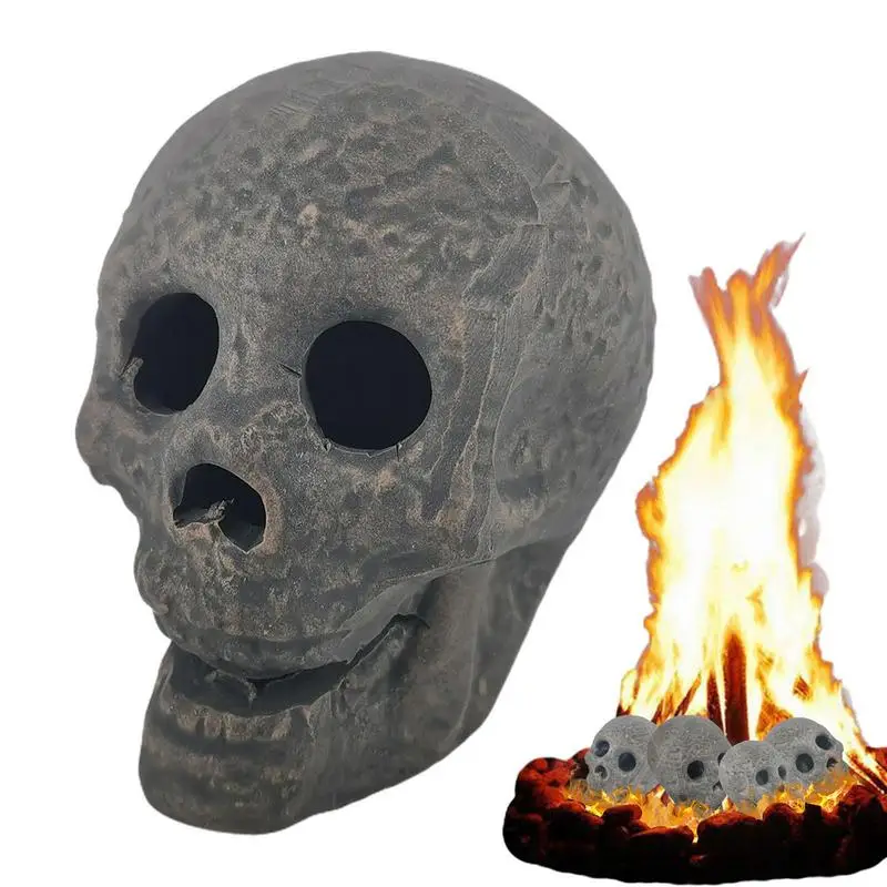 

Пожарные черепа, керамические огнестойкие Человеческие черепа, украшения для Хэллоуина, рандомные украшения для огня, костра, костра