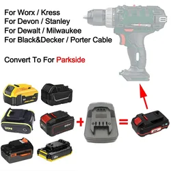 Adaptor for Milwaukee  18V Li-Ion Battery convert to Parkside X20V Lithium Ion Tool Battery Adapter Power Tool Accessories