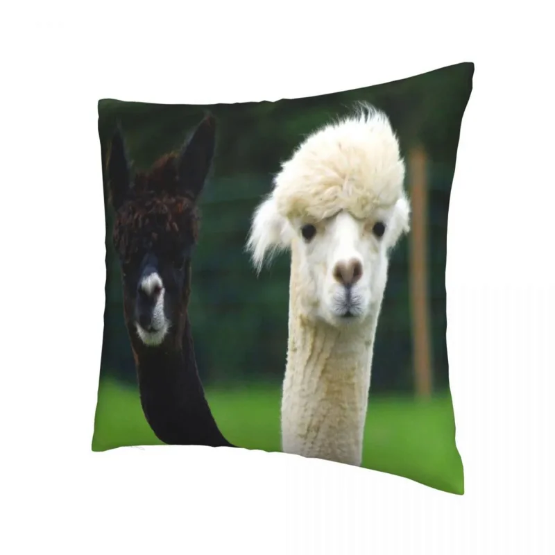 

Alpaca Llama Pillowcase Printing Fabric Cushion Cover Decor Cute Animal Pillow Case Cover Home Square 45X45cm
