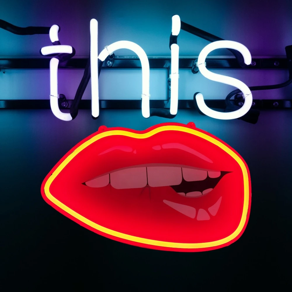 Super Sexy Lady Mouth Perfect Design Handmade Neon Led Luminous Atmosphere Lights Bedroom Living Room Bar Club Party Decoration 12w uv purple light bulb e27 glow in the dark party supplies party lamp light bar fluorescent atmosphere decoration bulb