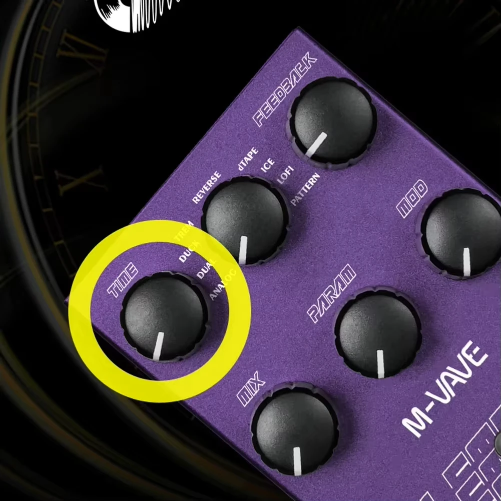 M-VAVE Elemental Digital Delay Guitar Pedal 9 Vintage Amp Effects 3-Band EQ True Bypass TAP/HOLD Professional Mode