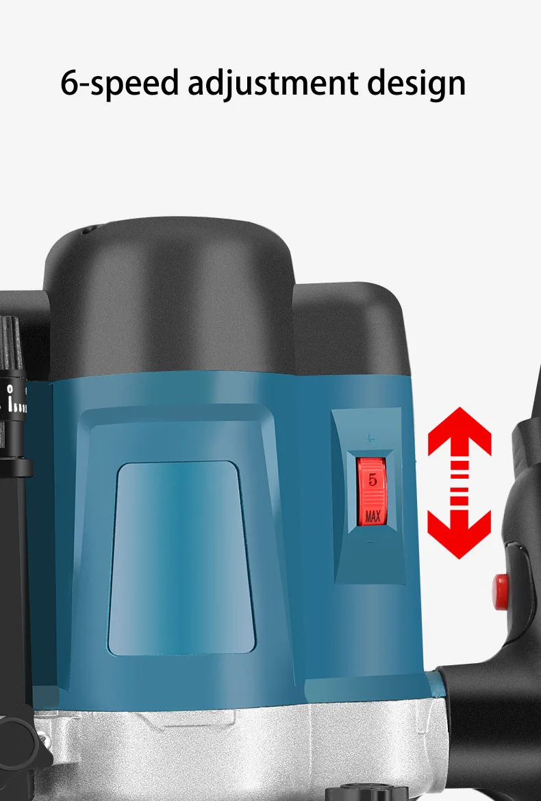 800W 목공용 유선 전기 엣지 트리머, 전동 엣지 목재 절단기, 플랫 6단 기어 엣지 트리머