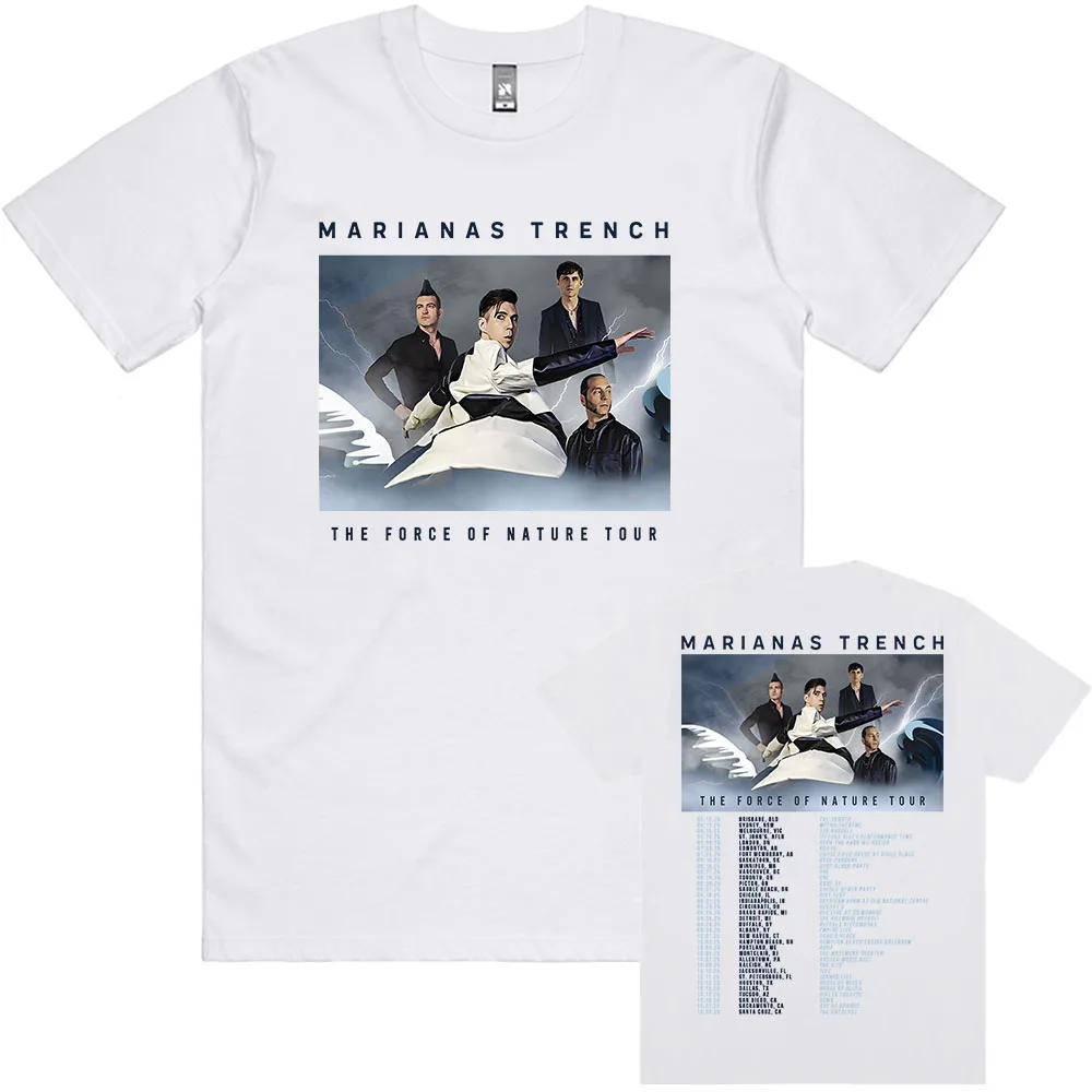 MARIANAS TRENCH Band T-shirts DIE FORCE OF NATURE TOUR T-shirt Sommer Baumwolle Männer Frauen T Shirt Unisex Streetwear Casual Männer Tees – Detail 8