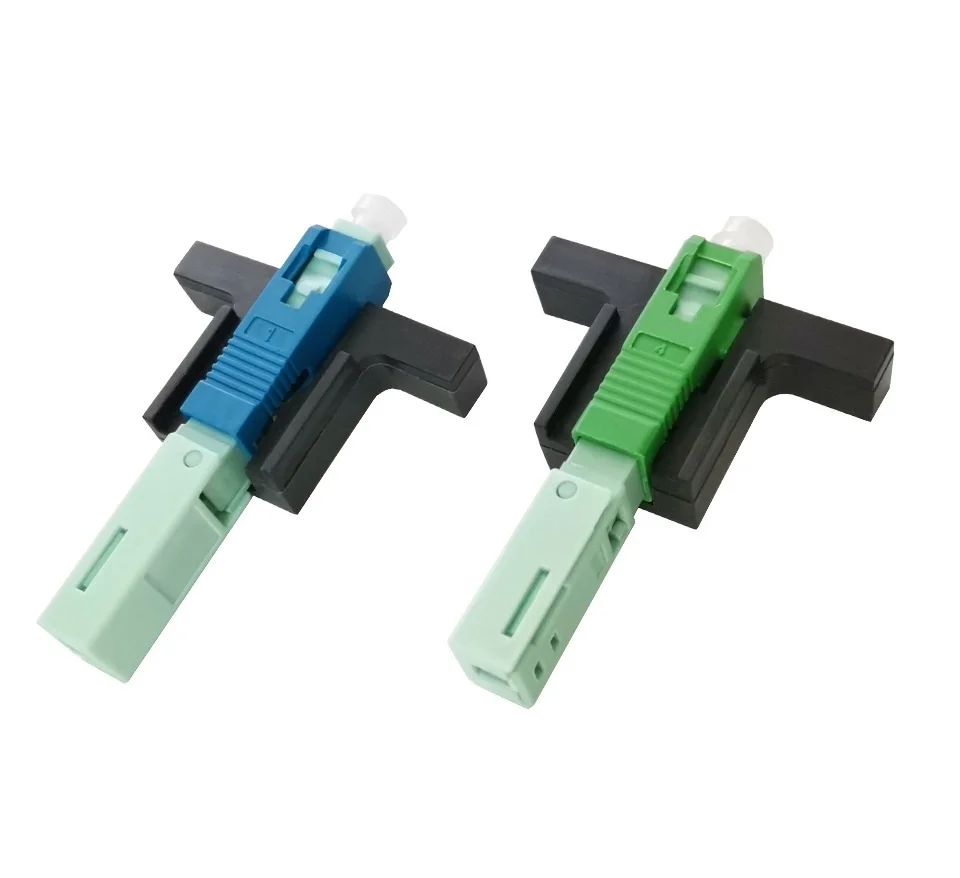 high quality sc apc fast connector single mode connector ftth tool cold connector tool fiber optic fast connnector 53mm Free Shipping FTTH Tool Cold Connector Tool High Quality SC APC Fast Connector Single-Mode Connector Fiber Optic Fast Connnector