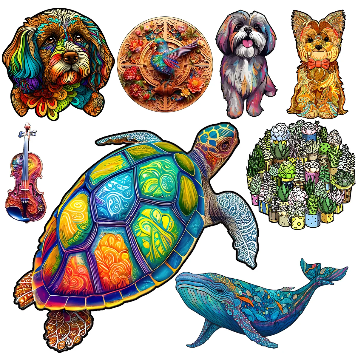 

Unique Animal Wooden Jigsaw Puzzle Fabulous Family Interactive Games Children Educational Toys Birthday Gifts For Kids Adults