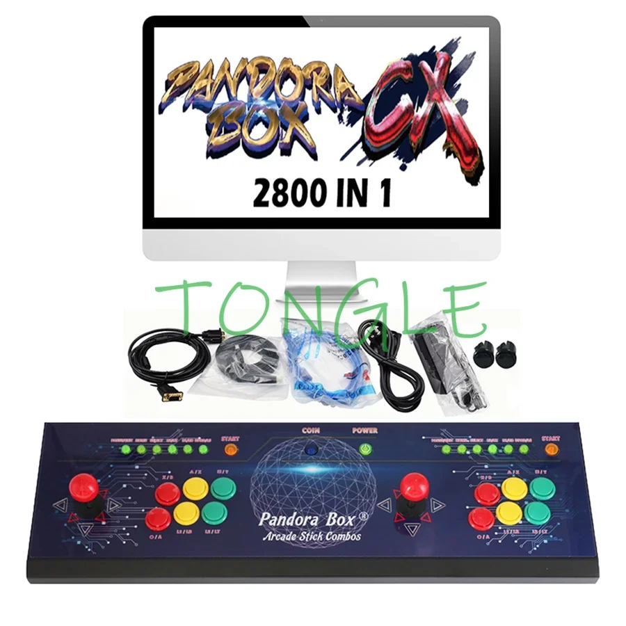 3D Tekken Console Arcade Machine Pandora Box Cx 2800 Può Salvare Gioco Record Record Alto Supporto Fba Mame Ps1 Sfc Snes Md Game