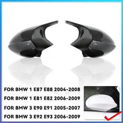 Sleek Black M3 Style Carbon Fiber Rear Mirror Cap Cover - Premium Car Accessory (Carbon Fiber)