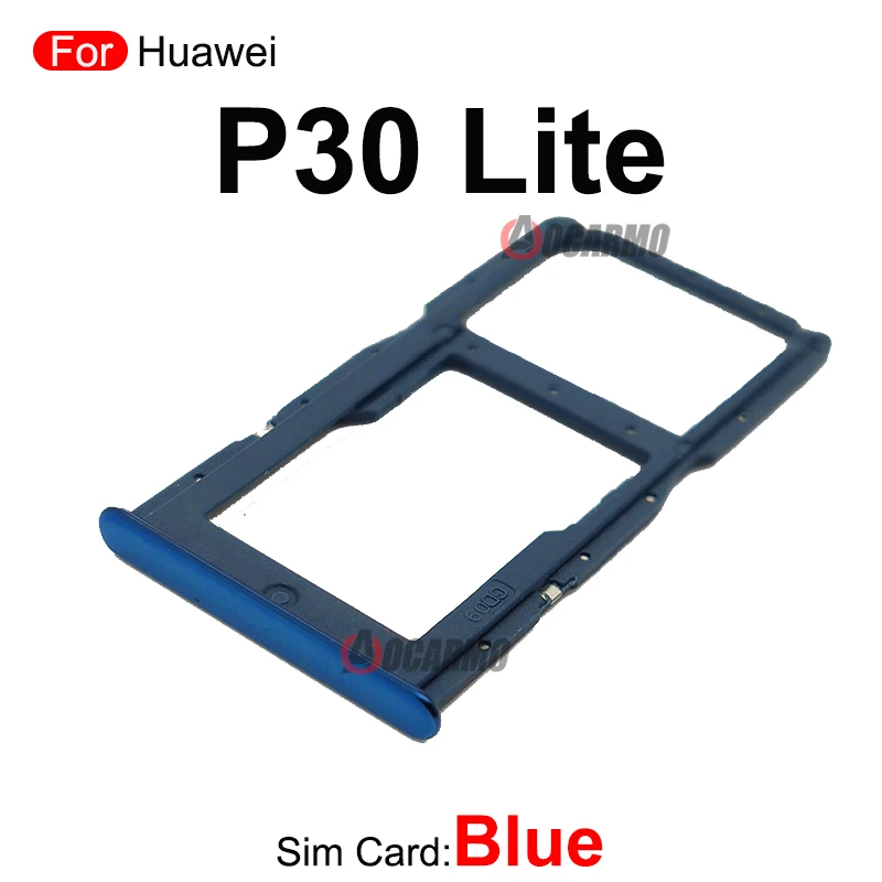 Per Huawei P30 Lite P30Lite SIM Card vassoio Slot Holder parti di ricambio blu nero bianco