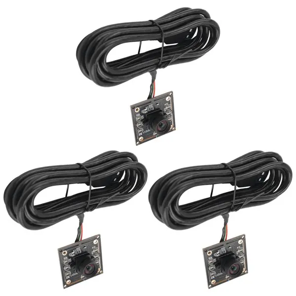 특별 가격 3PCS 100도 카메라 모듈 1MP OV9732 1280x720 USB 무료 드라이버 수동 초점, WinXP/7/8/용 2미터 케이블 포함