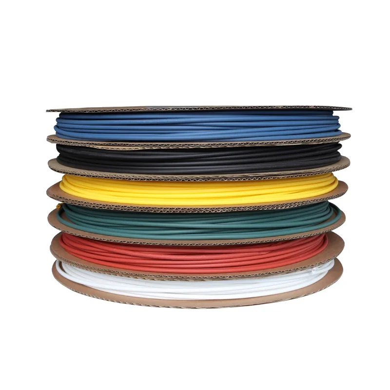 1m-50m 3:1 Heat Shrink Tube No Glue Dia 1.5/3/4.5/6/9/12/15/18mm Polyolefin Insulated Waterproof Protection Lined Cable Sleeve