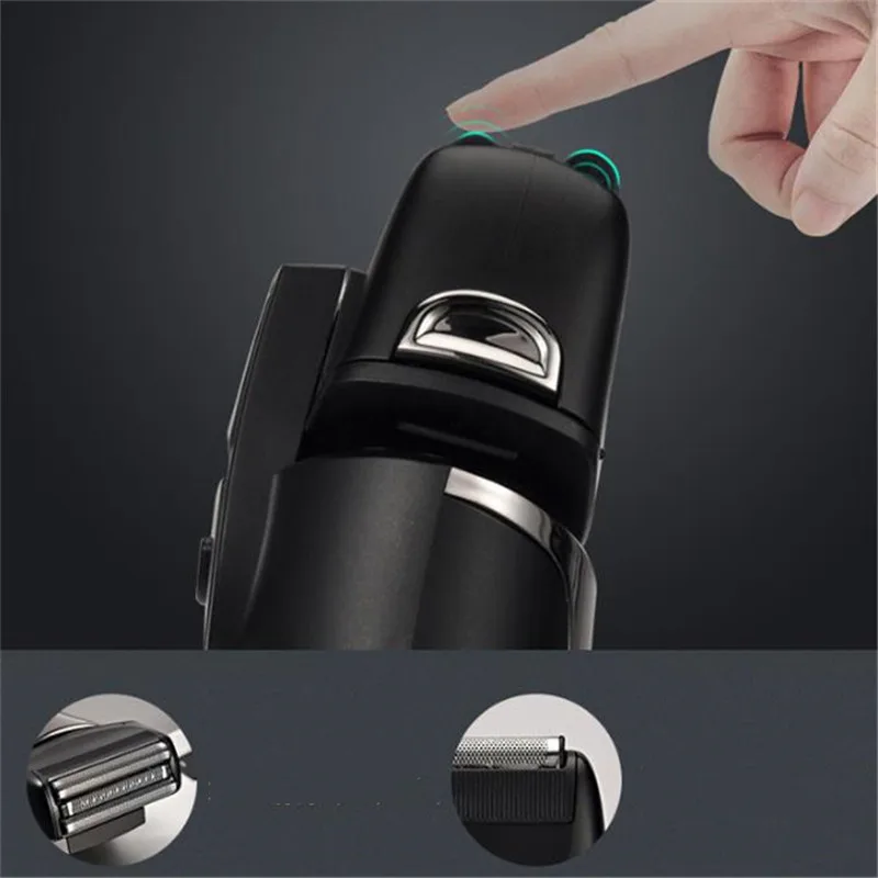 습식 건식 전기 대머리 면도기, 3D 플로트 면도기, 남자 포일 메쉬 클로즈 면도 클리퍼, 남자 부드러운 피부 이발 트리머