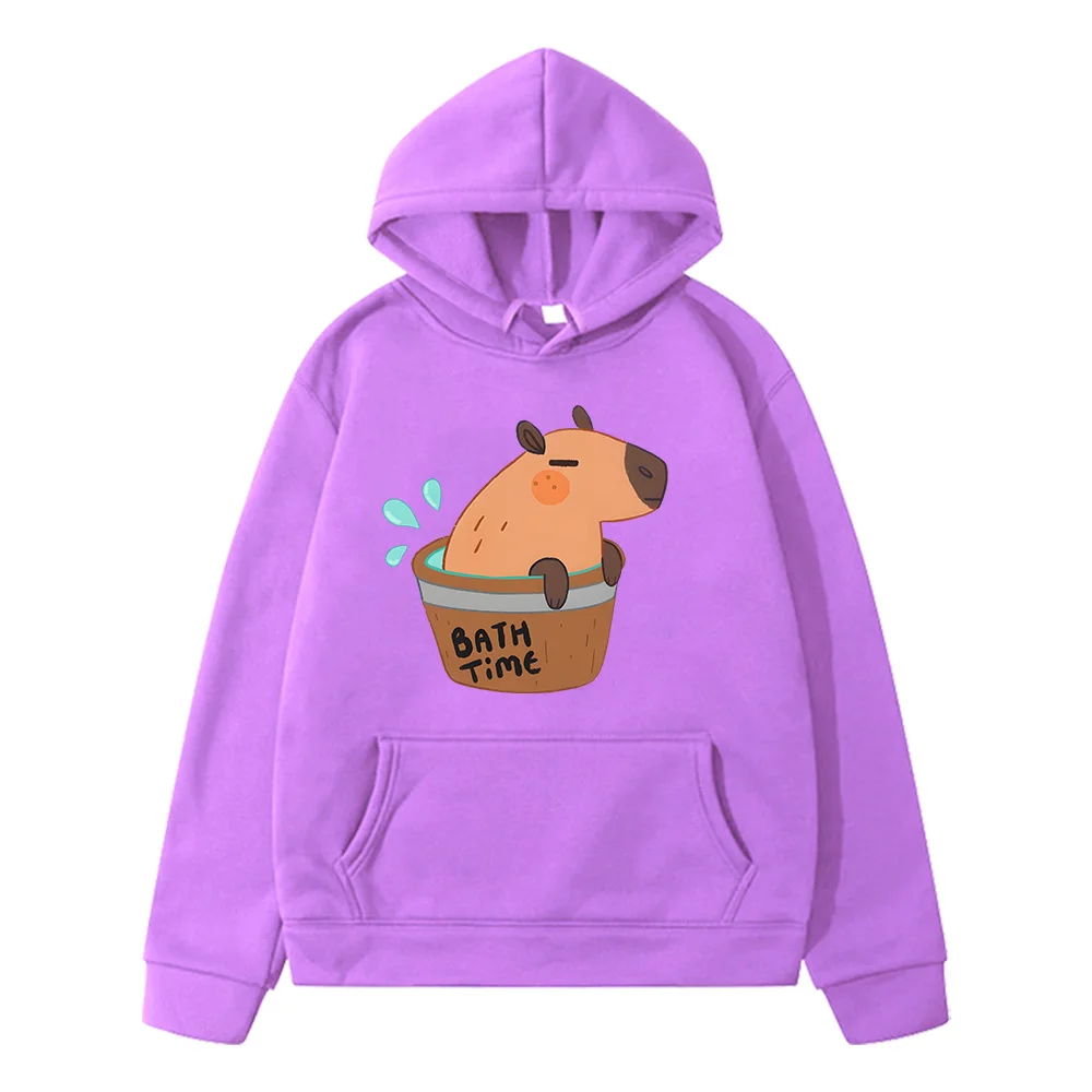 

Cute Capybara Shower Kids Sweatshirt Harajuku Cartoon Hoodies Girls and Boys Long-sleeved Korean Style Version of Loose Clothing