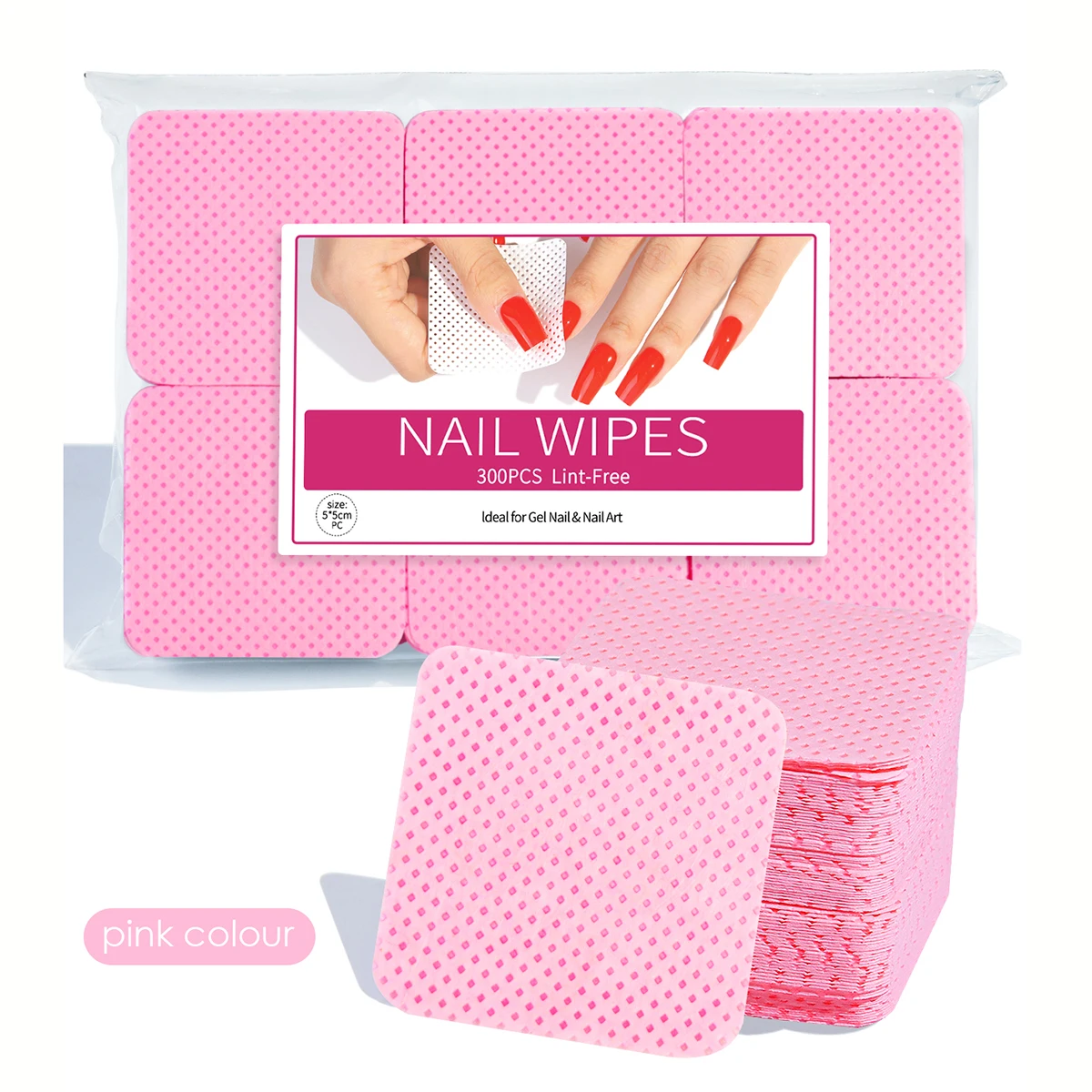 300 Fusselfreie Nageltücher – 4,8 X 4,8 Cm, Baumwolle, Für Nagellackentferner & Maniküre
