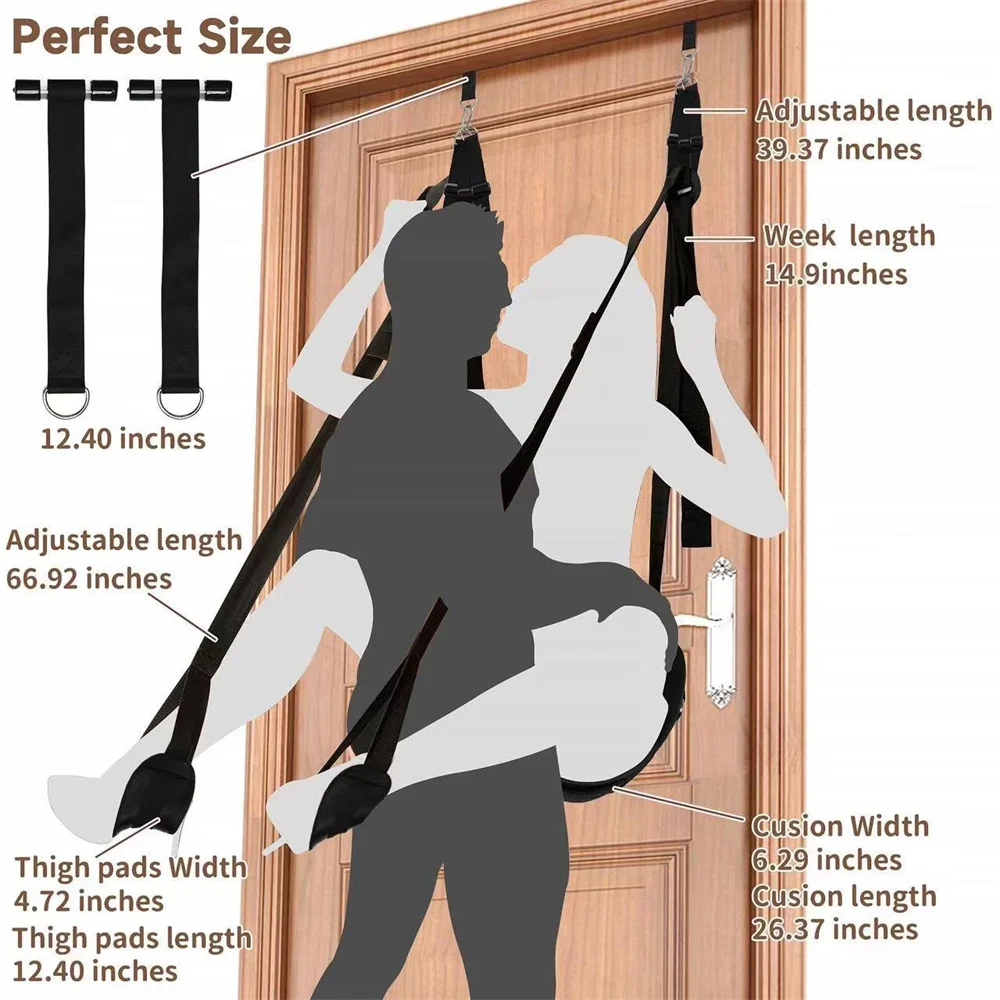 Sex Swing with Soft Seat & Leg Pad Indoor Erotic Hanging Door Sexy Swing for Couples Sex Toys Furniture BDSM Bondage Restra sex toys,sex swings