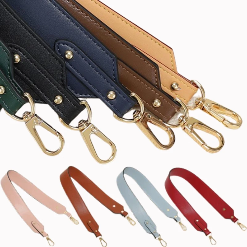 HighQualityLeatherShoulderBagStrapGoldBlackSilverBuckle