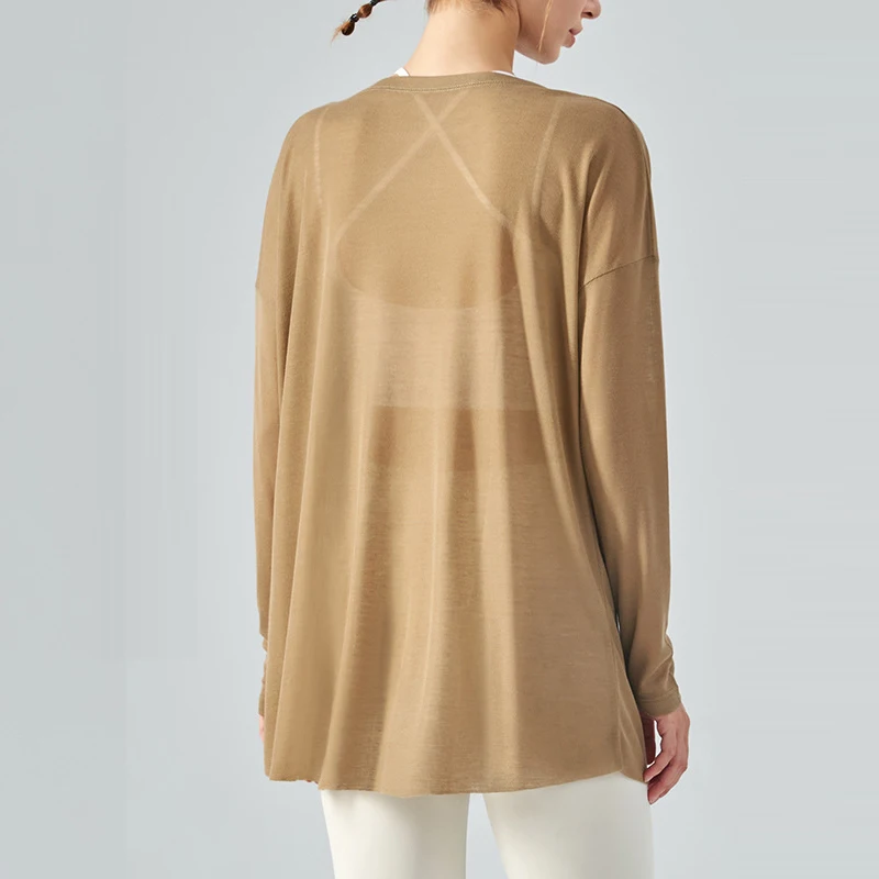 Yoga Long Sleeves Shirts Women Quick Drying Thin Sports Tops Casual Loose Fitness T-shirts Women Workout Clothes Gym Wear sports t shirt,yoga top,yoga shirt,sports shirt