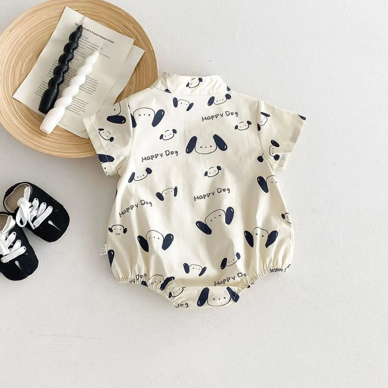 Cute Cartoon Doggy Baby Bodysuits One Piece Romper