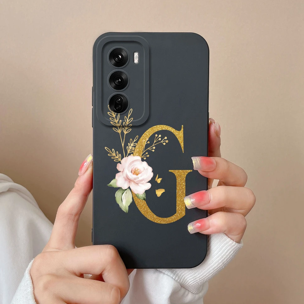Sleek Liquid Protective Phone Case with A to Z Letter Design - Fashionable Shell Cover