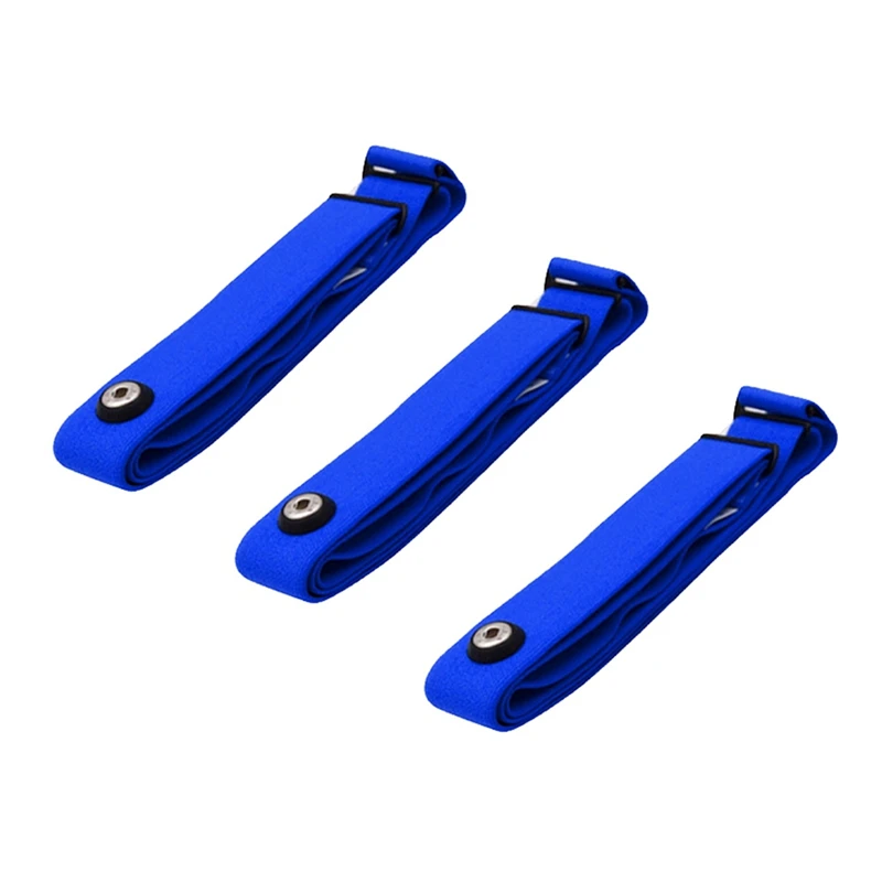 

3X ремень для измерения частоты сердечных сокращений, нагрудный ремень для Coospo Polar Wahoo Garmin Mount, датчик частоты сердечных сокращений, эластичный мягкий синий ремень