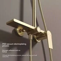 Golden ชุดฝักบัวห้องน้ํา MULTI FUNCTION Spout Mixer พร้อมฝักบัวมือโรงแรมอพาร์ทเมนท์อ่างอาบน้ํา Booster ฝักบัวระบบชุด 5