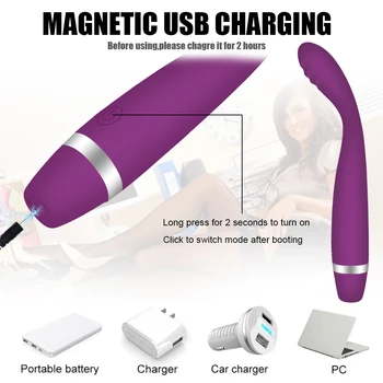 Female Dedicated Finger Vibrator Dildo 10 Speed Powerful Clitoris AV Stick Masturbation Device Vagina Massage Adult Sex Products 5