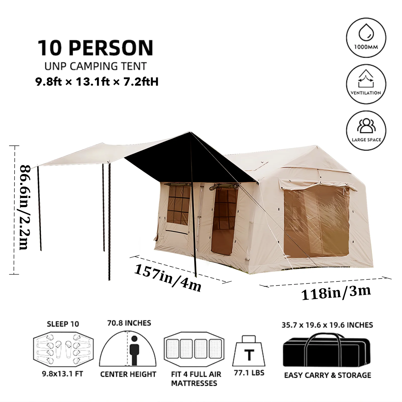 135 Square Feet inflatable tent 5