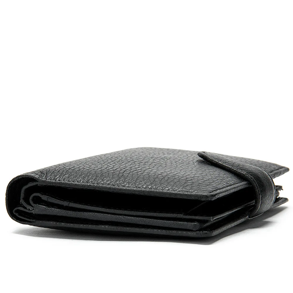 Hot Sale Men's Genuine Cowhide Leather Wallet RFID Cardholder Messenger Clutch Gift For Man
