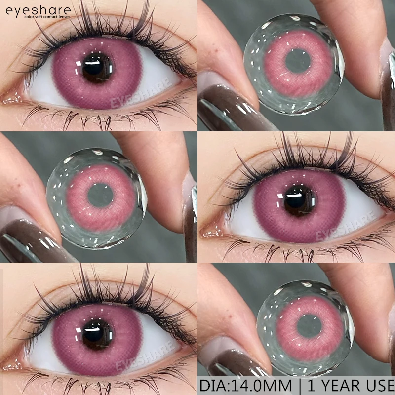 EYESHARE Anime Cosplay Farbkontaktlinsen 2PCS Farbige Kontaktlinsen 1 Jahr Objektiv Party Niedliche Augenlinsen Halloween Kontaktlinse – Detail 30