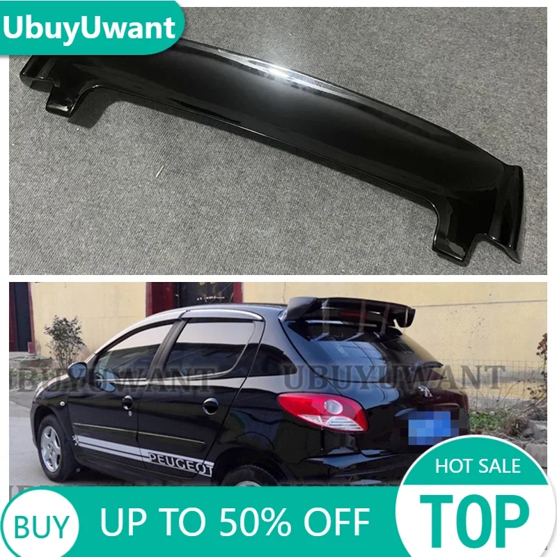 Per Peugeot 206 Rc 207 208 308 Hatchback Spoiler Plastica Abs Tetto Posteriore Spoiler Ala Tronco Lip Boot Cover Car Styling