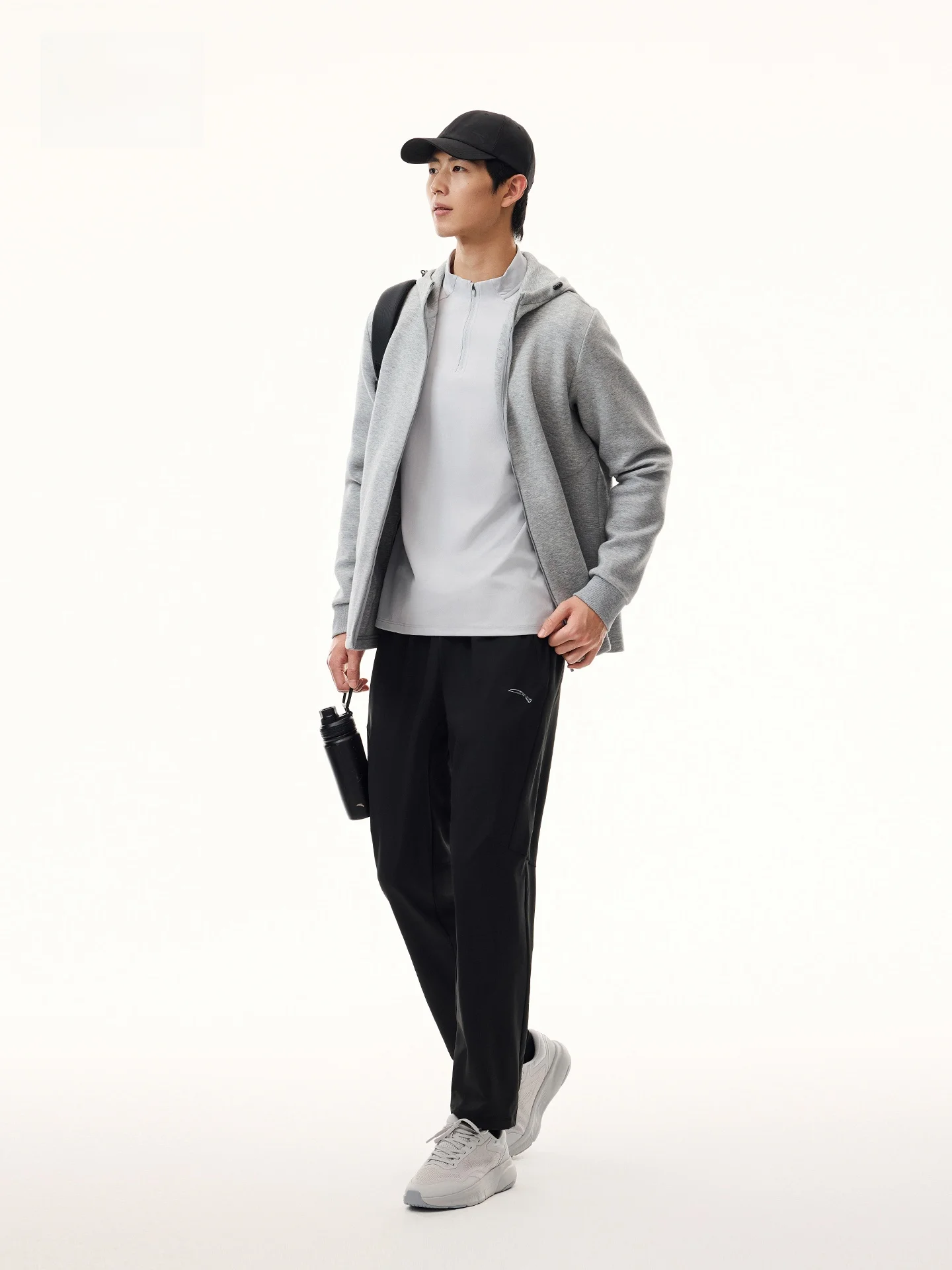  남성용 봄 여름 니트 운동복 후드 긴 소매 캐주얼 운동복 재킷 편안한 통기성 야외 코트