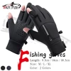 WALK FISH Fishing Gloves Warm Windproof Waterproof Touch Screen Anti Slip Outdoor Sport Running Exposed Fingers Gloves Unisex 1