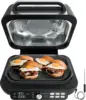 7-in-1 Indoor Grill/Griddle Combo, use Opened or Closed, Air Fry, Dehydrate & More, Pro Power Grate, Flat Top, Crisper, Black 1
