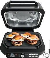 7-in-1 Indoor Grill/Griddle Combo, use Opened or Closed, Air Fry, Dehydrate & More, Pro Power Grate, Flat Top, Crisper, Black 1