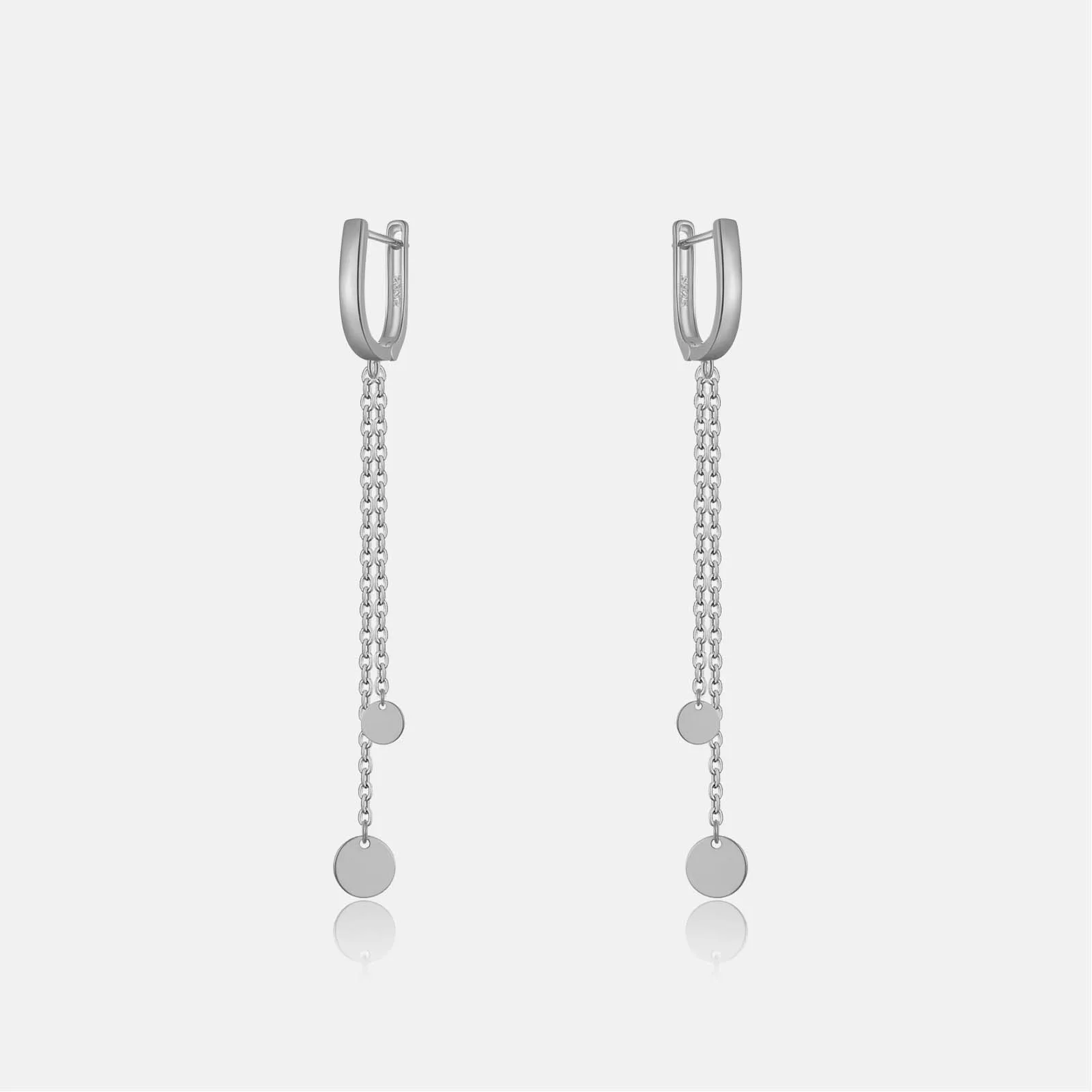 Vewant Women 925 Sterling Silver Cz Zircone Green Chain Drop Earring Clips Piercing Women Luxury Fine Jewelry