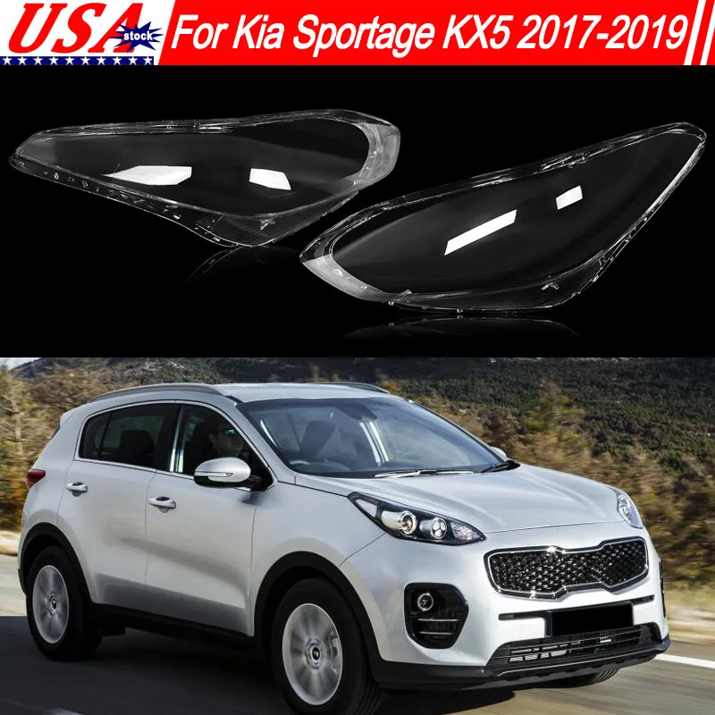 HeadLamp Lens Cover Shell For Kia Sportage KX5 EX LX SX Sport 2017-2019 Left Right Side Headlight Lampshade Car Lamp Cap 1