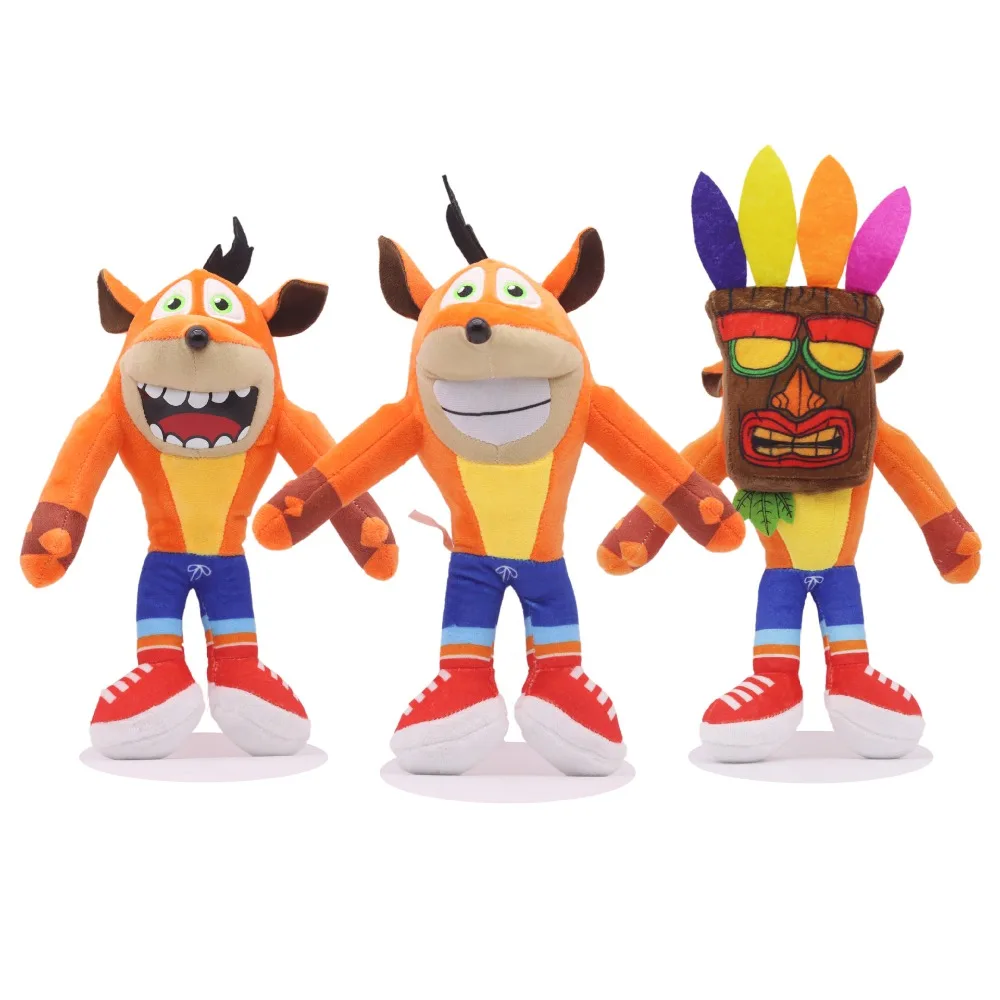 

25cm Crash Bandicoot Plush Stuffed Toys CrazyTrilogy Series Anime Figure Dolls Kawaii Children'sBirthday Christmas Gifts Decor