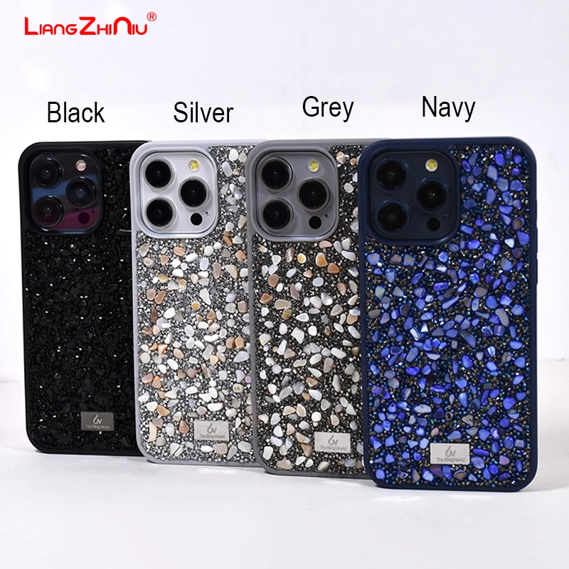 

Кристальный камень для Apple 15promax 14pro полноразмерный ударопрочный Премиум Роскошный Бриллиантовый инкрустированный блестящий чехол для телефона Iphone