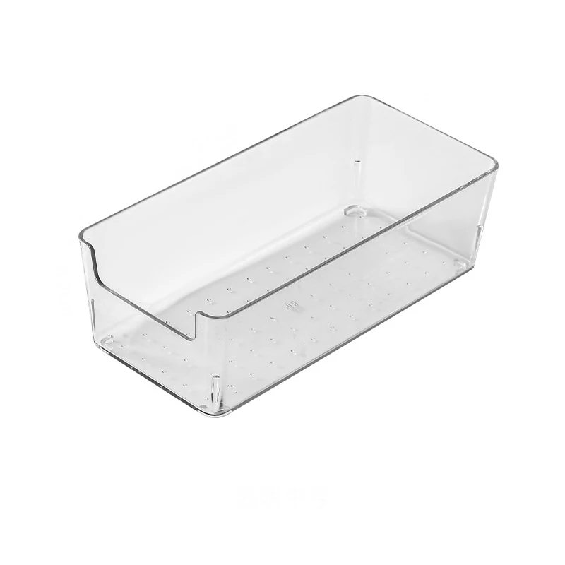 Acryl-Schreibtisch-Kosmetikbox aus transparentem Kunststoff für Studentenwohnheime, Haushalte, Gesichtsmasken, Hautpflege, Kühlschrankaufbewahrung_voghion.com
