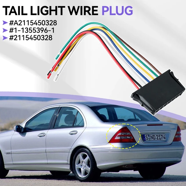 Kit Riparazione Cablaggio Fanale Posteriore Mercedes - Connettore 7 Pin Per Classe C W203 W204, Classe E W211 - Foto 14