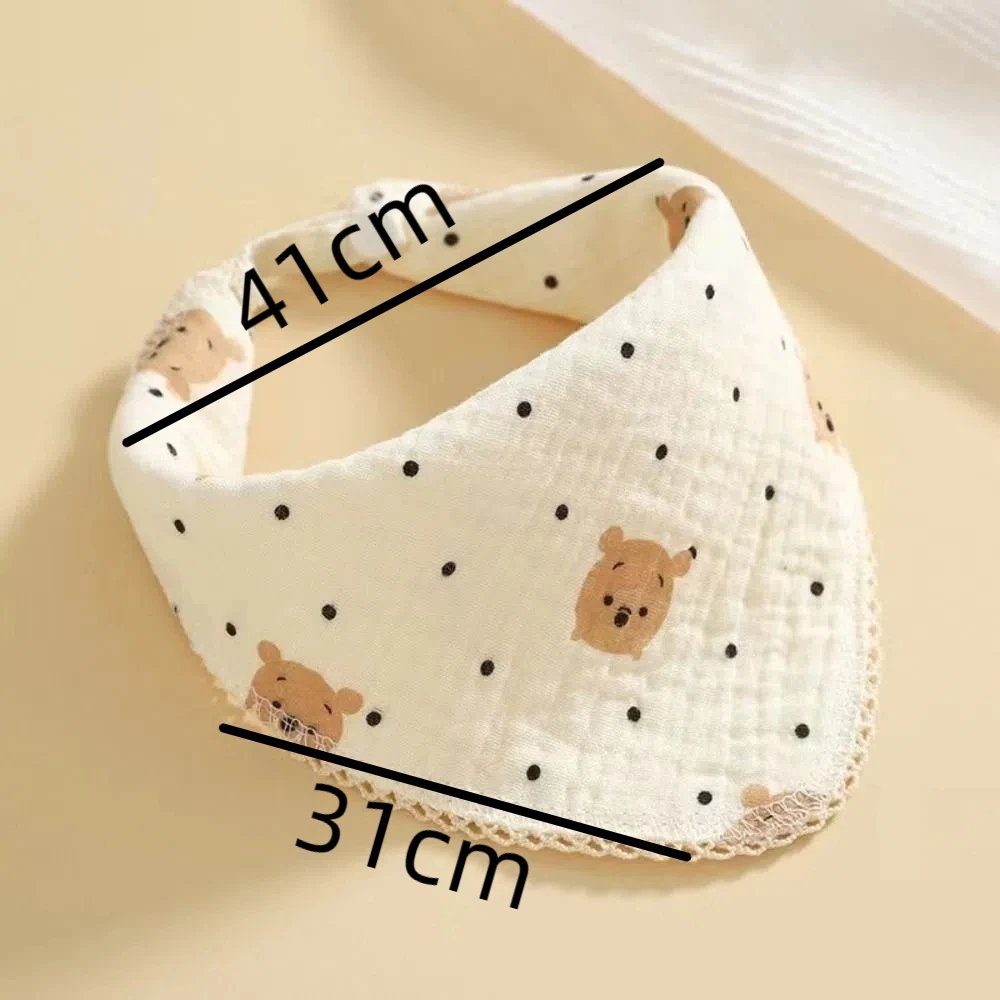 Cotton Baby Feeding Drool Bibs Soft Snap Button