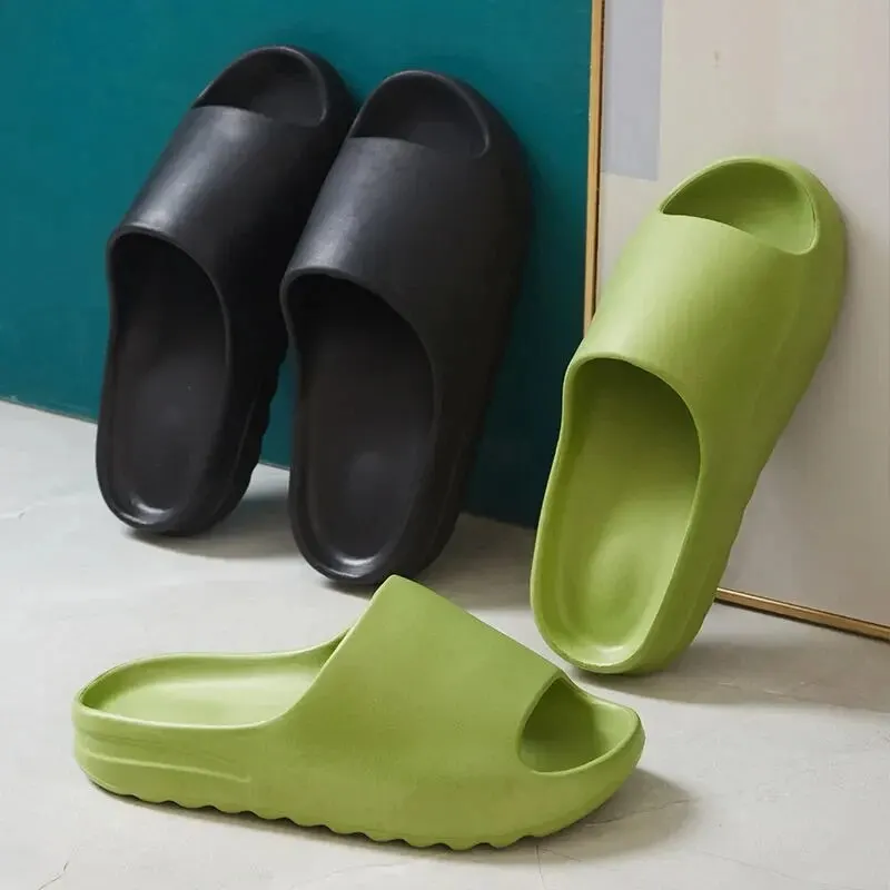 Summer Slippers Men EVA Soft Bottom Indoor Home Platform Sandals Fashion Beach Shoes Couple Non-Slip Bathroom Slides