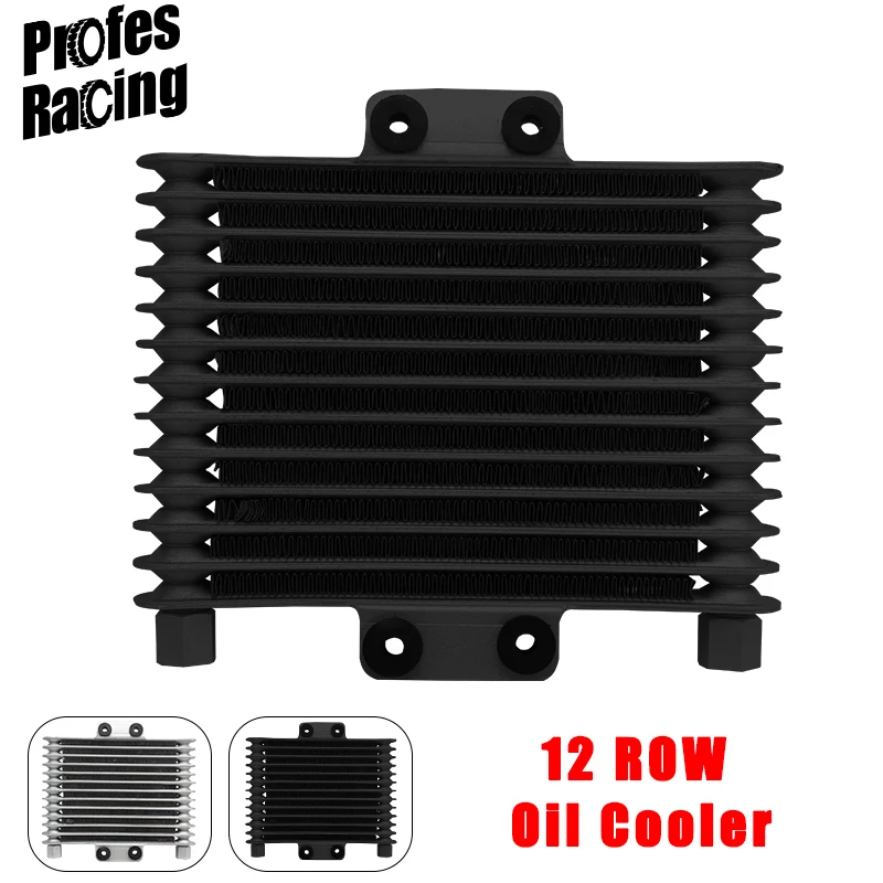 

Motorcycle Oil Cooler Cooling Aluminum Radiator 12 Rows 125ml Cooling Radiators Dirt Bike Pit Bike Universal 125CC-250CC Engine