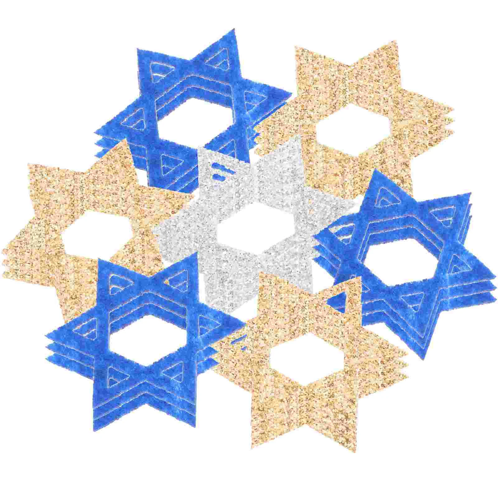 

Hanukkah Menorah Decorationss Star Table Scatter Party Table Six Pointed Star Candlestick Dining Table Hannukah Glitter Star