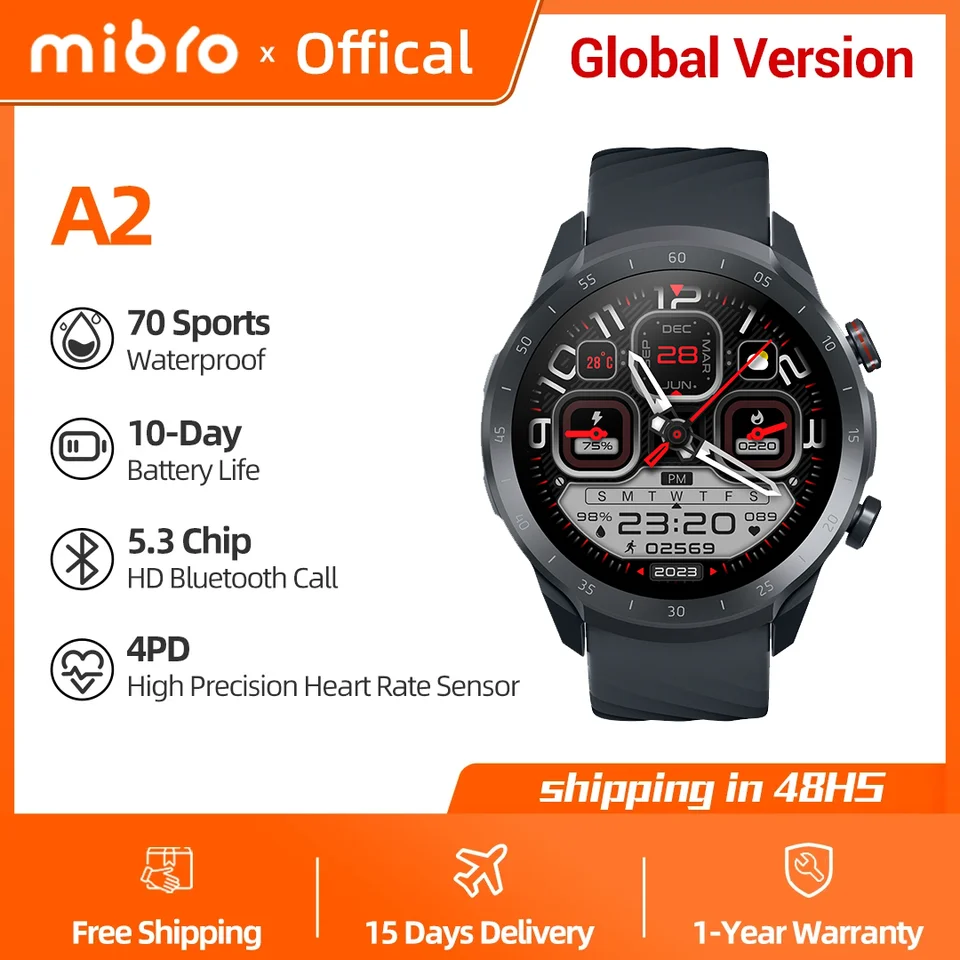 Mibro A 2スマートウォッチBluetoothコール1.39インチHD